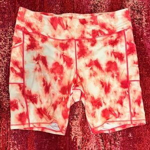 CLEARANCE SALE!
Plus Size Red/Orange Swirl Bike Shorts